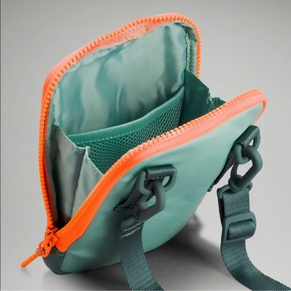 Lululemon Athletica Green and Orange Easy Access Crossbody Bag - Picture 3 of 10